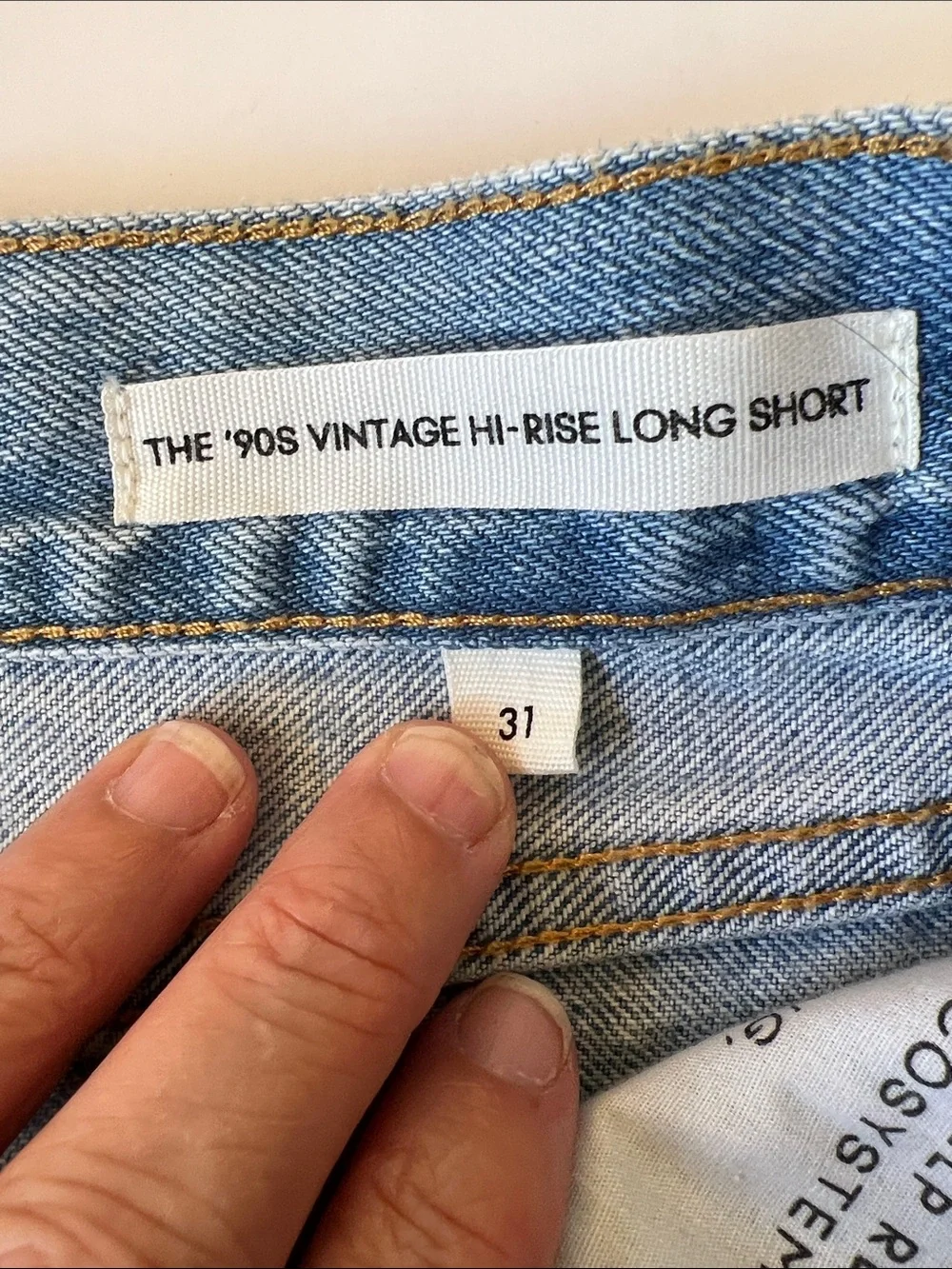 The ‘90s vintage HI-Rise long Short Denim Forum Light Blue Denim Shorts